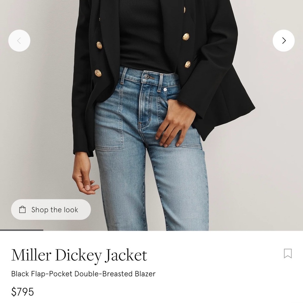 Veronica Beard Black Blazer Miller Dickey jacket with Gold Buttons - Picture 8 of 9